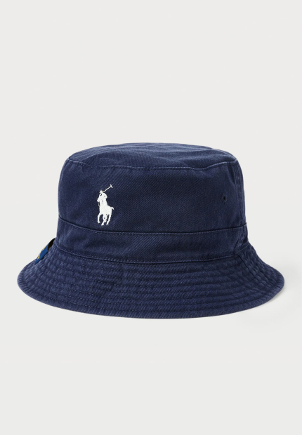 Двусторонняя панама Polo Ralph Lauren с вышитым логотипом 1159856088 (Синий S/M)