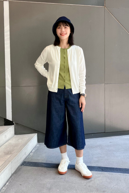 Двостороння панама UNIQLO із захистом від УФ-випромінювання 1161247925 (Синій One size)