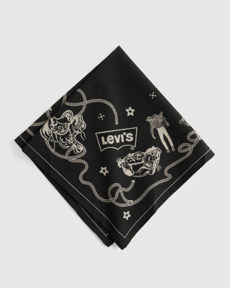 Бандана Levi's с принтом 1162185449 (Черный/Белый One size)