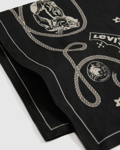 Бандана Levi's с принтом 1162185449 (Черный/Белый One size)