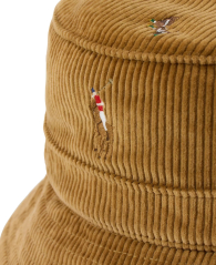 Вельветова панама Polo Ralph Lauren з вишивкою 1159863270 (Коричневий L/XL)