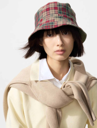Двостороння панама UNIQLO із захистом від УФ-випромінювання 1161247076 (Бежевий One size)