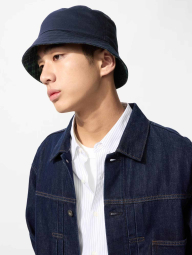 Двостороння панама UNIQLO із захистом від УФ-випромінювання 1161247925 (Синій One size)