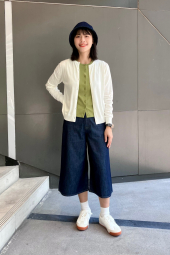 Двостороння панама UNIQLO із захистом від УФ-випромінювання 1161247925 (Синій One size)