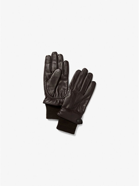 Мужские кожаные перчатки Michael Kors 1159839189 (Коричневый L)