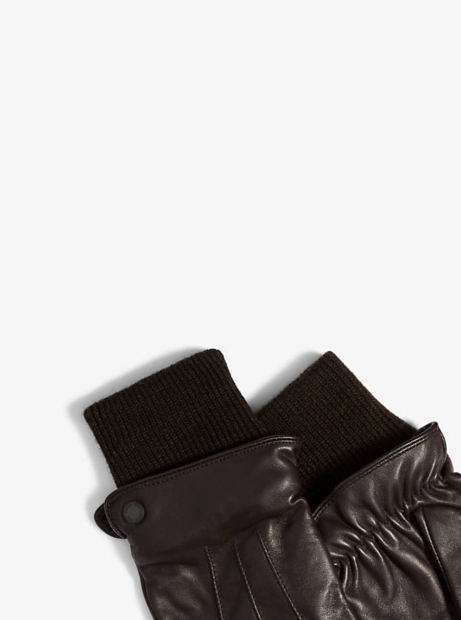 Мужские кожаные перчатки Michael Kors 1159839189 (Коричневый L)