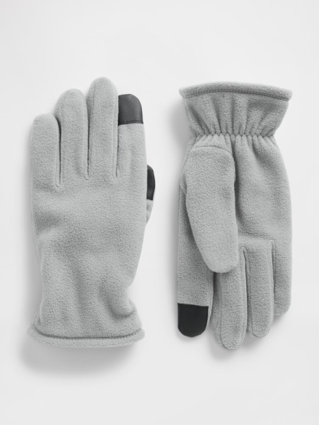Флисовые перчатки GAP сенсорные для смартфона Тач Скрин 1159852995 (Серый S/M)