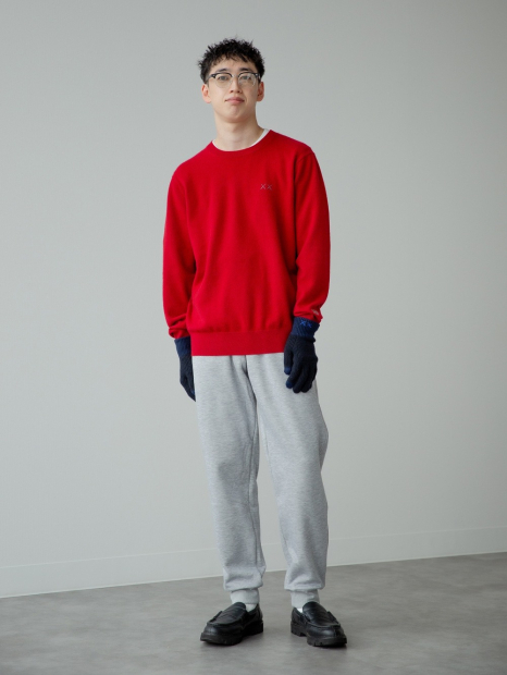 Вязаные перчатки HEATTECH Uniqlo KAWS 1159859396 (Синий S)