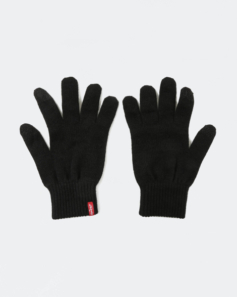В'язані рукавички Levi's з Touch Screen 1159858900 (Чорний M)