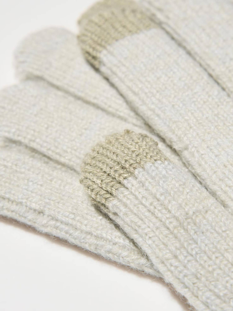 Вязаные перчатки HEATTECH Uniqlo KAWS 1159864402 (Молочный L)