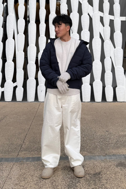 Вязаные перчатки HEATTECH Uniqlo KAWS 1159864402 (Молочный L)