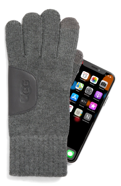 Жіночі рукавички UGG з touch screen 1160177620 (Сірий One size)