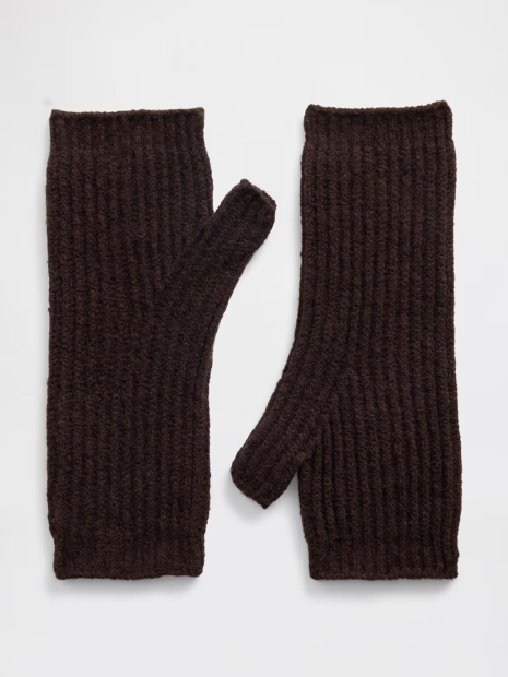 Жіночі трикотажні мітенки GAP рукавички 1161149239 (Коричневий One size)