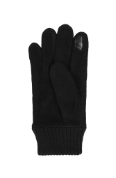 Теплые замшевые перчатки Calvin Klein с логотипом 1159849436 (Черный M)