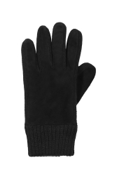 Теплые замшевые перчатки Calvin Klein с логотипом 1159849436 (Черный M)