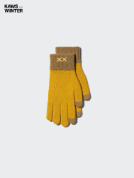 В'язані рукавички HEATTECH Uniqlo KAWS 1159857166 (Жовтий L)