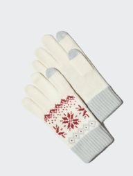 В'язані рукавички HEATTECH Uniqlo з орнаментом 1159858260 (Молочний M)