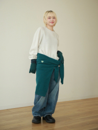 Вязаные перчатки HEATTECH Uniqlo KAWS 1159859392 (Зеленый L)