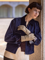 Жіночі рукавички із штучної замші HEATTECH Uniqlo на хутряній підкладці 1159859470 (Бежевий M)