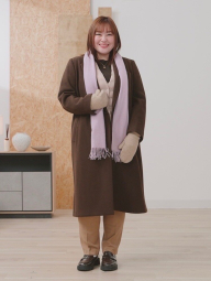 Варежки Uniqlo HEATTECH митенки из пряжи Soufflé 1159860250 (Бежевый L)