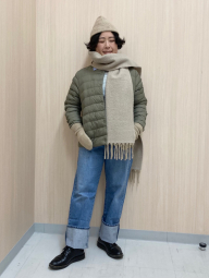 Варежки Uniqlo HEATTECH митенки из пряжи Soufflé 1159860250 (Бежевый L)