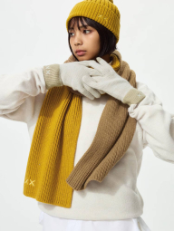 Вязаные перчатки HEATTECH Uniqlo KAWS 1159864402 (Молочный L)