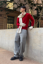 Вязаные перчатки HEATTECH Uniqlo KAWS 1159864402 (Молочный L)