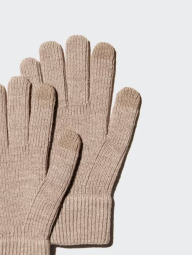 Вязаные перчатки HEATTECH Uniqlo 1159864456 (Бежевый L)