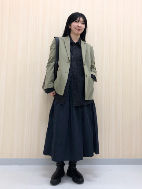 Классический пиджак UNIQLO на пуговицах 1159839964 (Зеленый S)