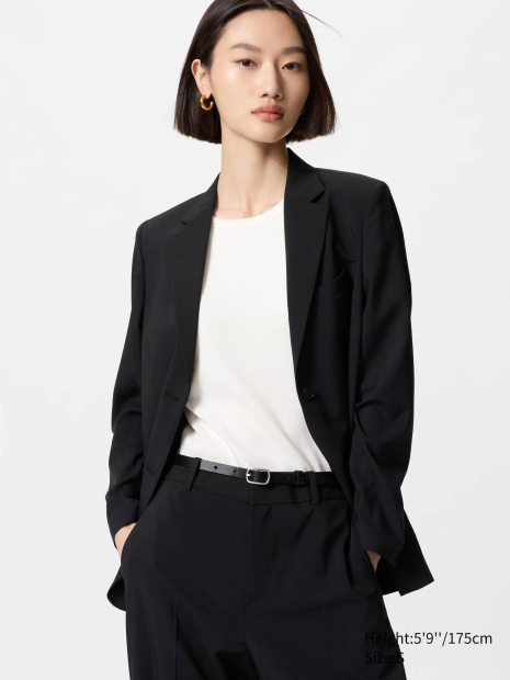 Классический пиджак UNIQLO с технологией AirSense 1159840037 (Черный XS)