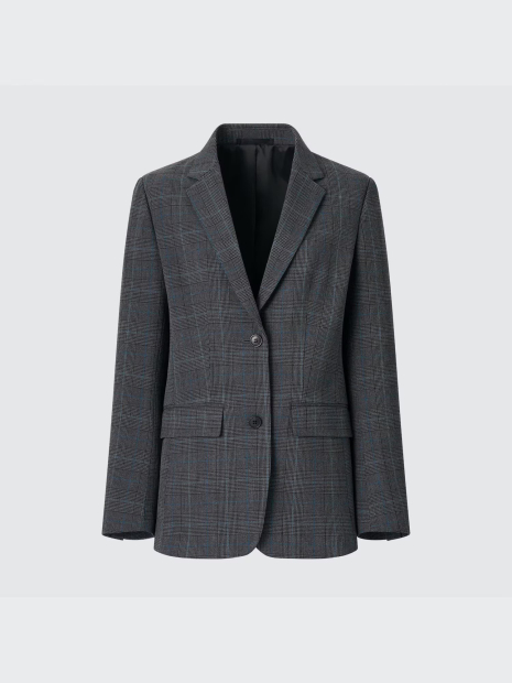 Классический пиджак UNIQLO на пуговицах 1159847177 (Серый XXL)