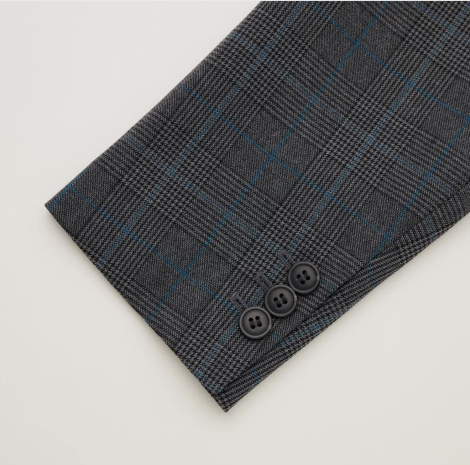 Классический пиджак UNIQLO на пуговицах 1159847177 (Серый XXL)