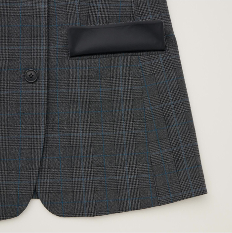 Классический пиджак UNIQLO на пуговицах 1159847177 (Серый XXL)