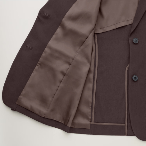 Классический пиджак UNIQLO на пуговицах 1159847178 (Коричневый XXL)