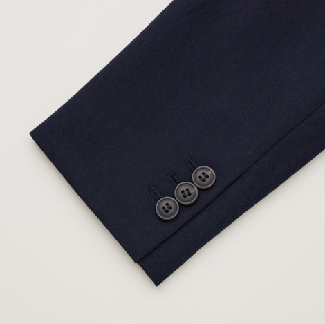 Классический пиджак UNIQLO на пуговицах 1159847179 (Синий XXL)