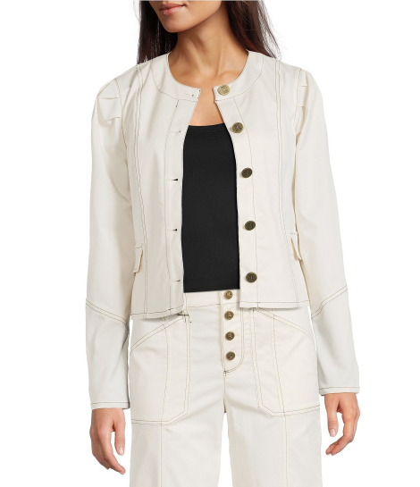 Укорочений жіночий жакет Karl Lagerfeld Paris 1159854465 (Молочний 12)