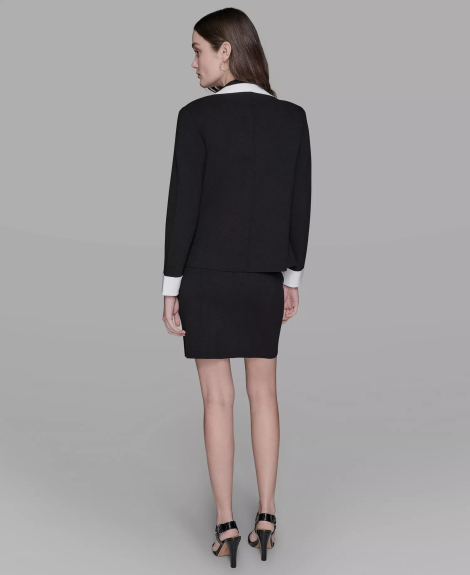 Женский вязаный блейзер Karl Lagerfeld Paris 1159863114 (Черный XL)
