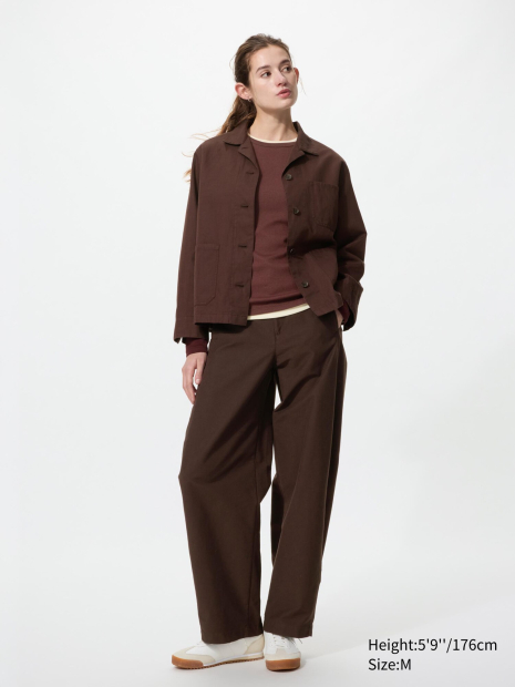 Легкий пиджак Uniqlo из смеси хлопка и льна 1159985989 (Коричневый M)