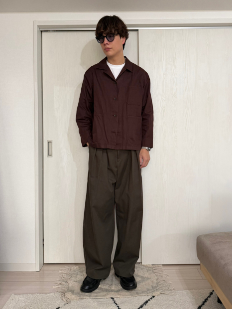 Легкий пиджак Uniqlo из смеси хлопка и льна 1159985989 (Коричневый M)