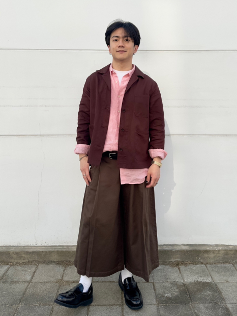 Легкий пиджак Uniqlo из смеси хлопка и льна 1159985989 (Коричневый M)