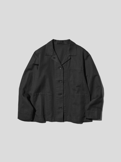 Легкий піджак Uniqlo із суміші бавовни та льону 1160014955 (Чорний S)