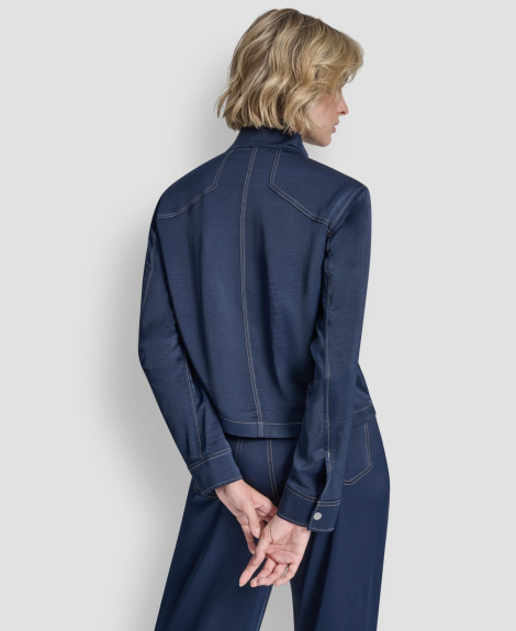 Женский жакет DKNY с воротником 1160788522 (Синий M)