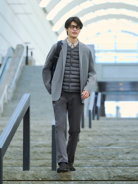 Вязаный пиджак UNIQLO 1161521102 (Серый XXL)