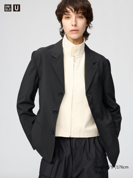Классический пиджак UNIQLO 1161936940 (Черный L)