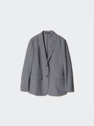 Классический пиджак UNIQLO на пуговицах 1159839962 (Серый XXL)