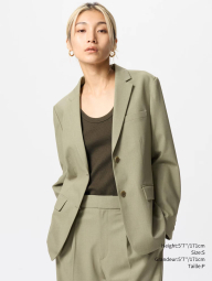Классический пиджак UNIQLO на пуговицах 1159839964 (Зеленый S)