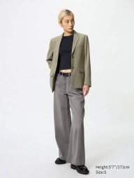 Классический пиджак UNIQLO на пуговицах 1159839964 (Зеленый S)