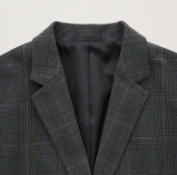 Классический пиджак UNIQLO на пуговицах 1159847177 (Серый XXL)