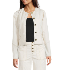 Укорочений жіночий жакет Karl Lagerfeld Paris 1159854458 (Молочний 10)