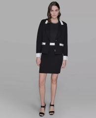Женский вязаный блейзер Karl Lagerfeld Paris 1159863114 (Черный XL)